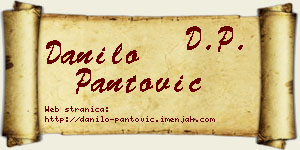Danilo Pantović vizit kartica